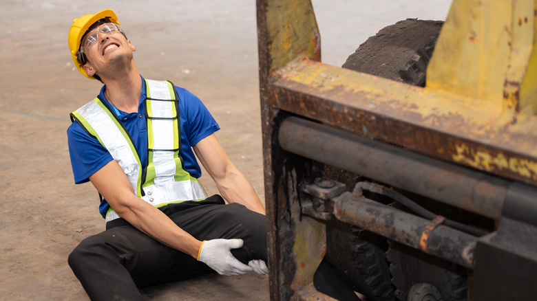 Employee injured while operating a forklift