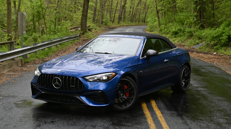 AMG CLE 53 with the top up