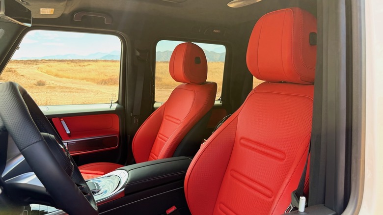 2026 Mercedes-Benz G 580 interior with red seats