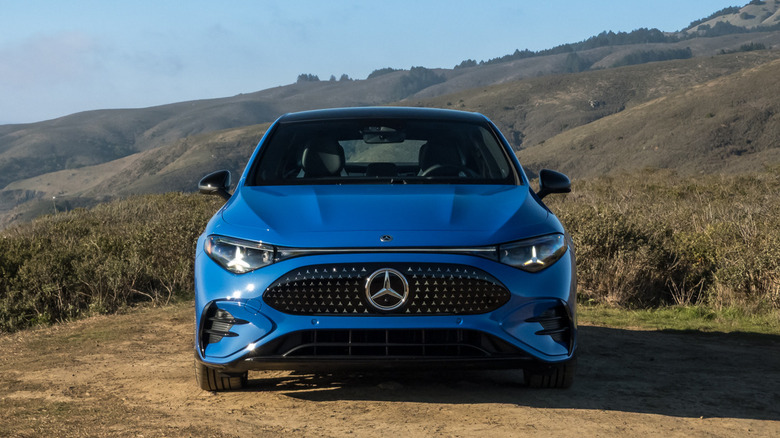 2026 Mercedes-Benz CLA front end in Marin headlands