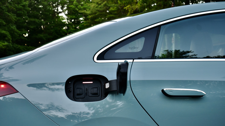 2026 Mercedes-Benz CLA-Class charge port.