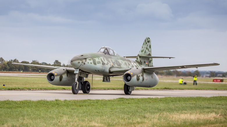 Messerschmitt Me 262 on runway