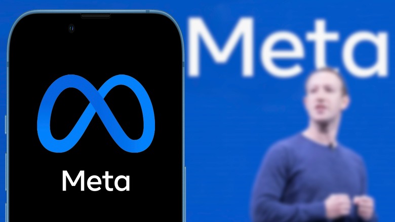 Meta logo Mark Zuckerberg