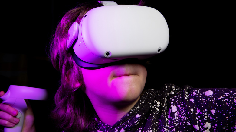 Person using VR headset