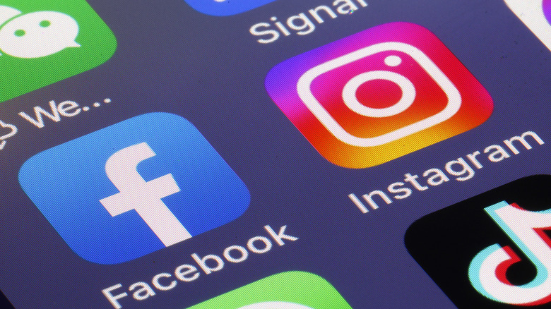 Facebook and Instagram icons