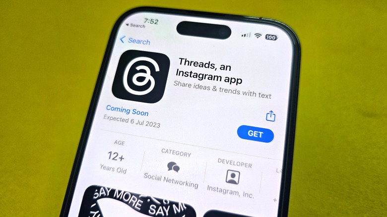App Store listing of Threads 