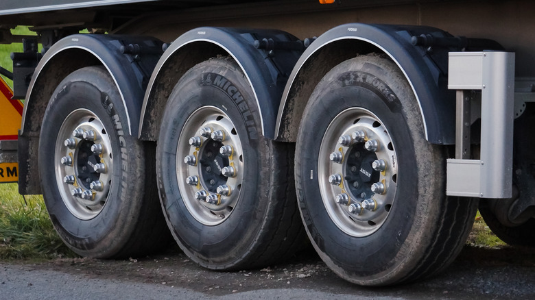 Michelin tires on heavy duty truck