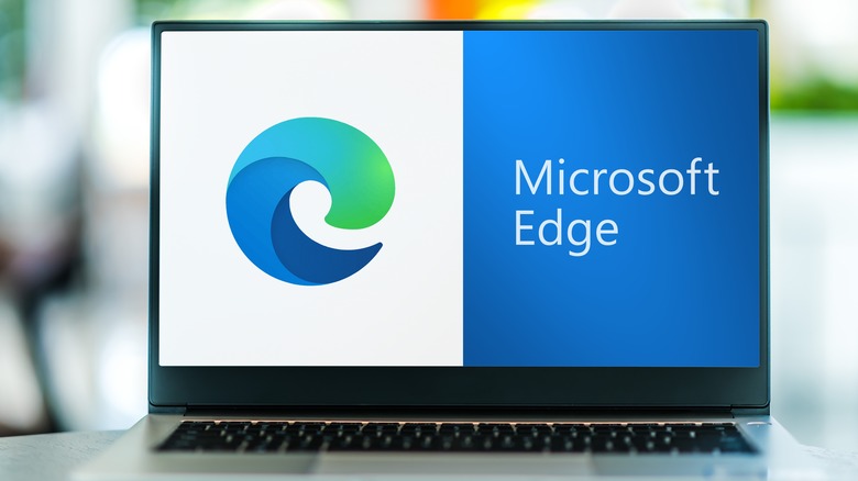 Microsoft Edge on laptop