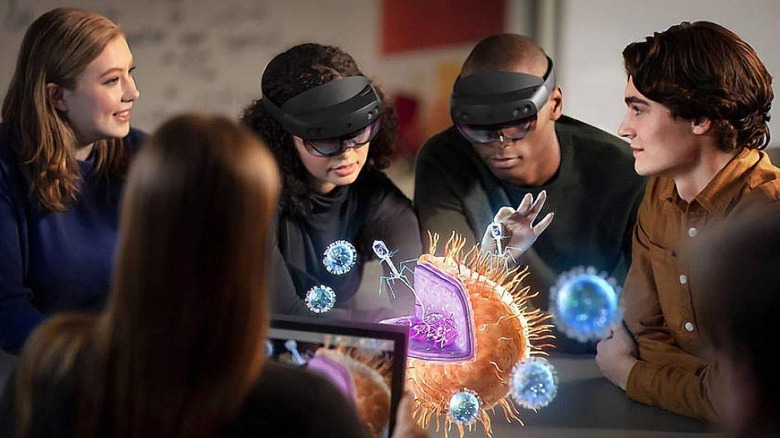 Students using HoloLens
