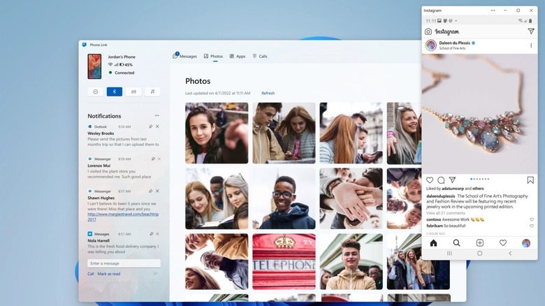 Phone Link app on PC