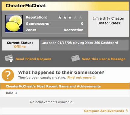 Xbox Live Cheater