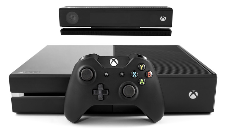 black xbox one with controller
