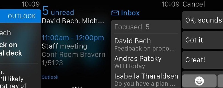 Microsoft Outlook goes to Apple Watch with app update
