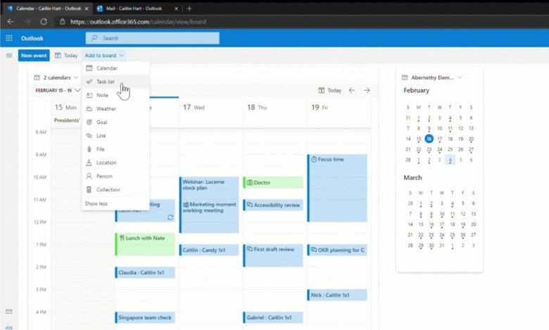Microsoft Outlook Has A New Trello like Calendar Board View SlashGear