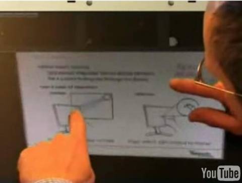 Microsoft Research infrared multi-touch screen
