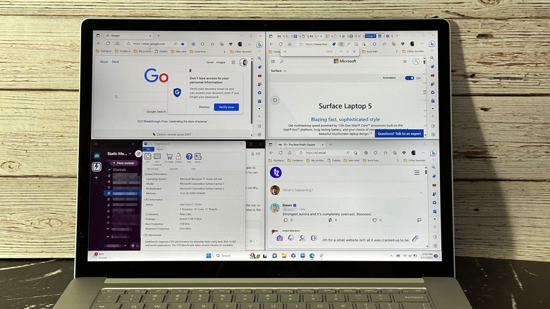 Multitasking on Surface Laptop 5