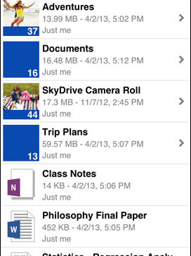 Skydrive iOS