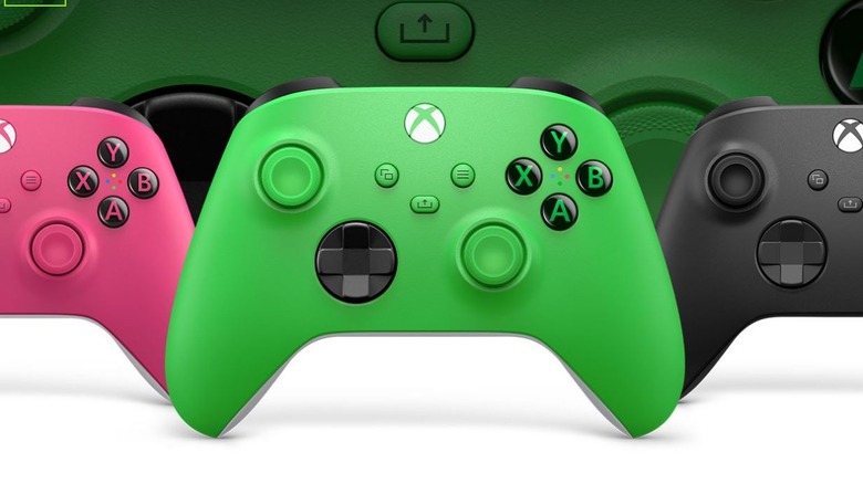 Xbox controllers with new green color
