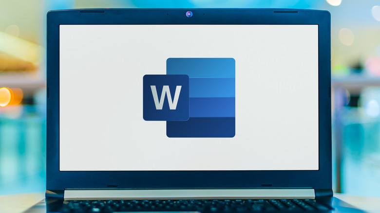 Microsoft Word on Laptop