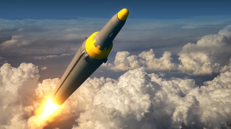 north korea missile launch 3d render