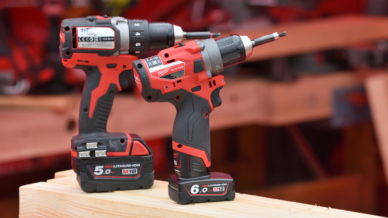 two milwaukee power drills