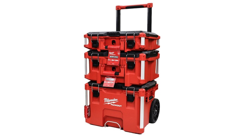 Milwaukee Packout Tool Box Set with Low Handle Rolling Tool Box
