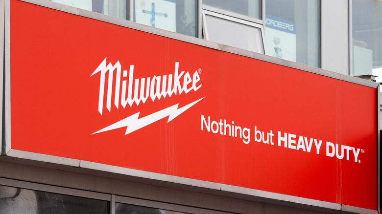 Milwaukee tools signboard
