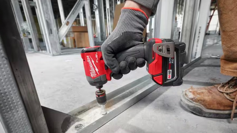 Milwaukee M18 Fuel ¼-inch Hex Impact Driver in use