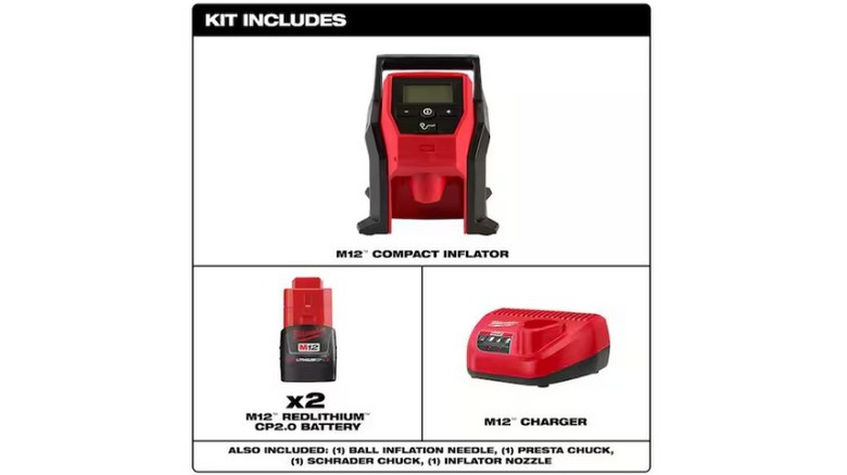 Milwaukee M12 Portable Inflator kit inventory