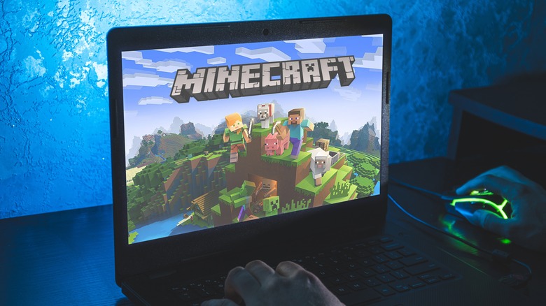Minecraft on gaming laptop