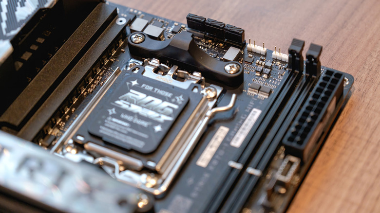 Mini-ITX board sitting on wooden table