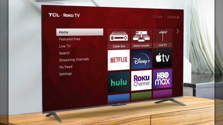 TCL 43-inch 4K Class S4 Roku TV displaying home screen