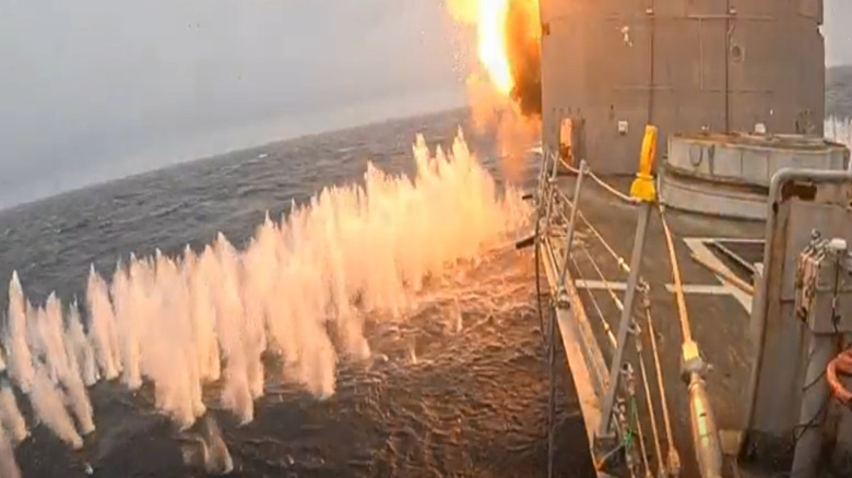 The U.S. Klakring frigate fired upon during Exercise Atlantic Thunder