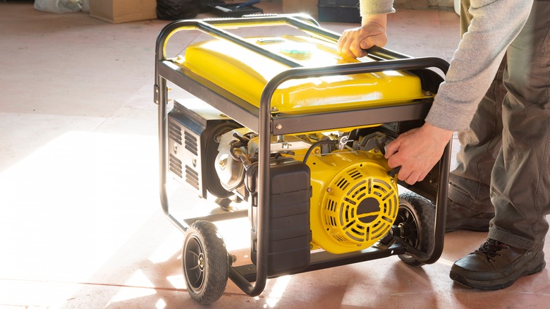 Generator placed in direct sunlight
