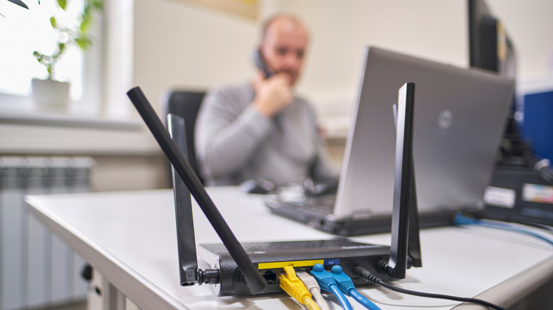 ethernet cable and router