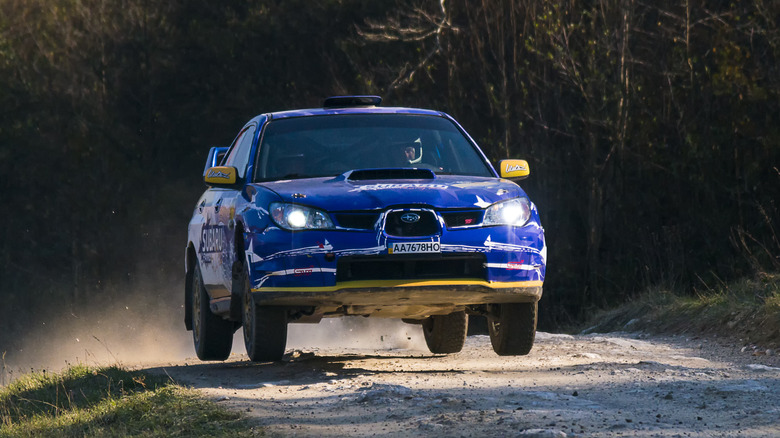 Jumping Impreza WRX Sti