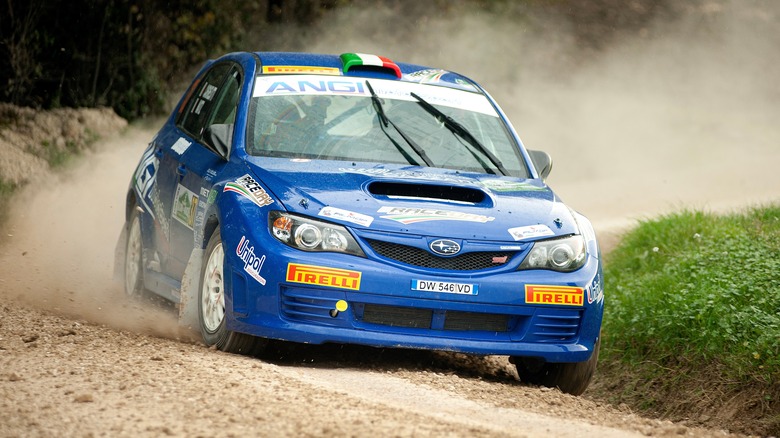 Subaru Impreza during a rally
