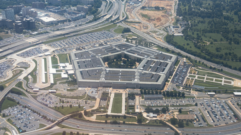 Aerial view of the Pentagon complex.