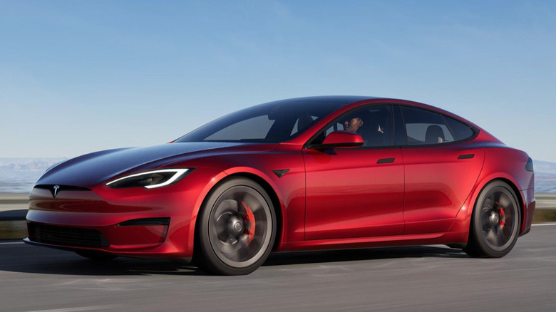 red tesla Model S