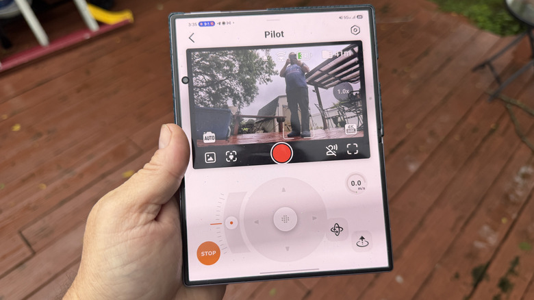 The Mondo app on a folding phone