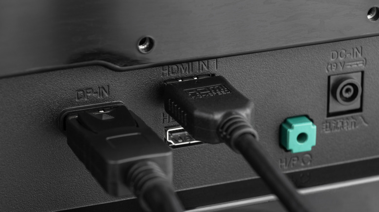 DisplayPort and HDMI ports