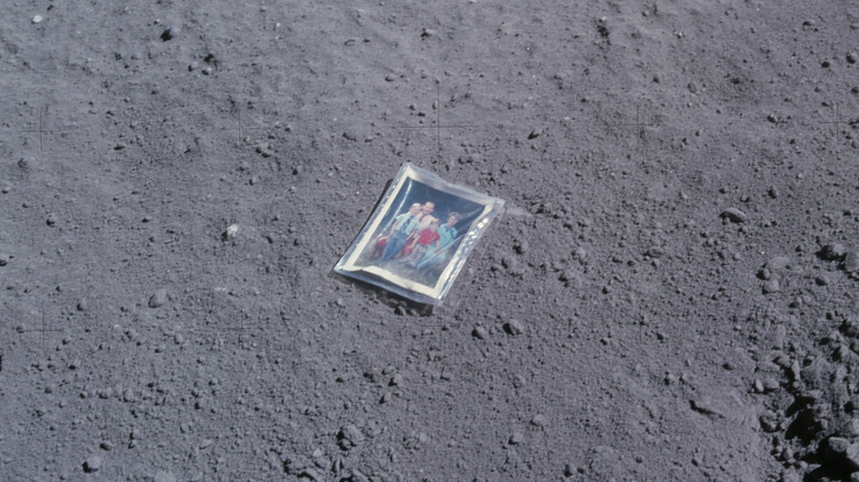 Charles Duke's family photograph on the surface of the Moon.