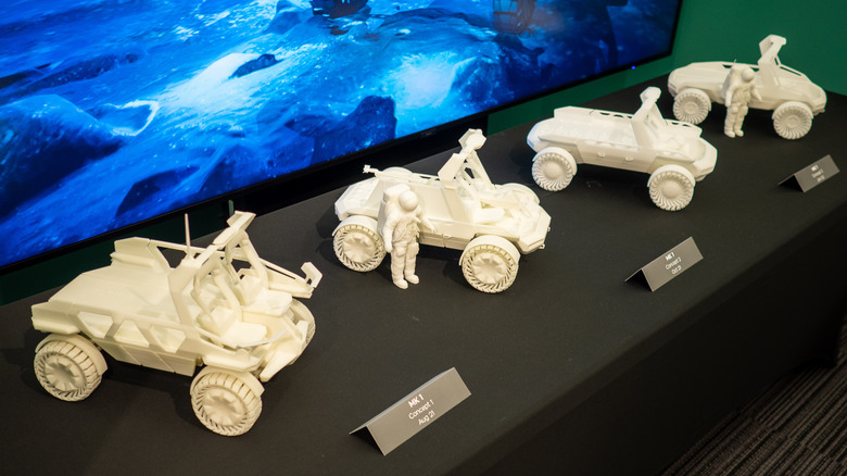 3D prints of GM/Lockheed Martin Artemis Lunar Terrain Vehicle concepts