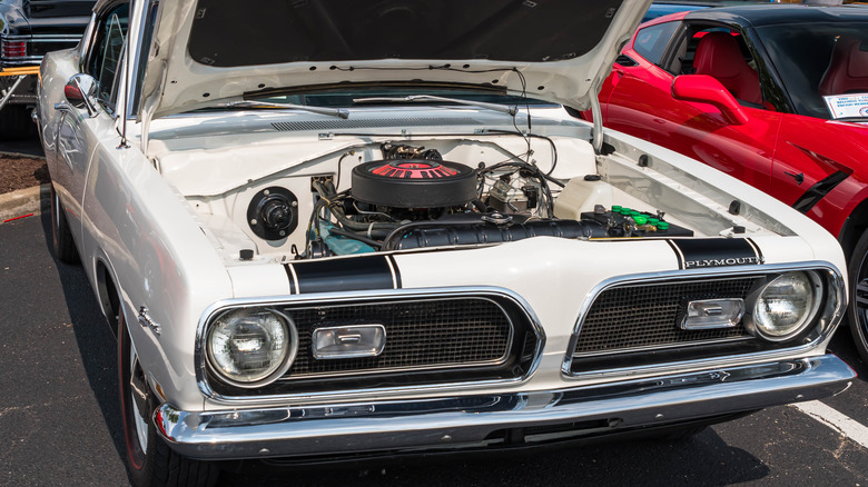 Mopar 340 Six Pack engine bay