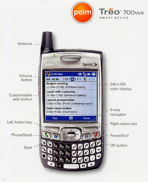 More Palm Treo 700wx info (Spec Sheet)