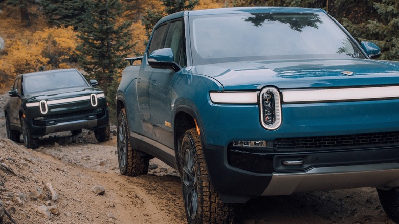 Rivian R1T eletric truck and R1S SUV 