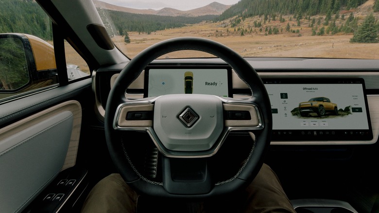 Rivian electric truck Ocean Coast interiors