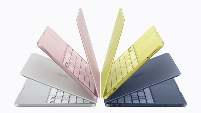 MacBook Neo in various colors