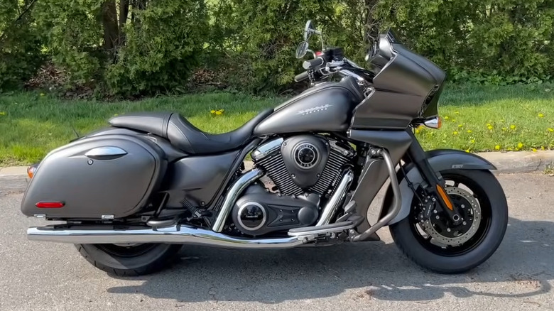 A side view of the 2023 Kawasaki Vulcan Vaquero