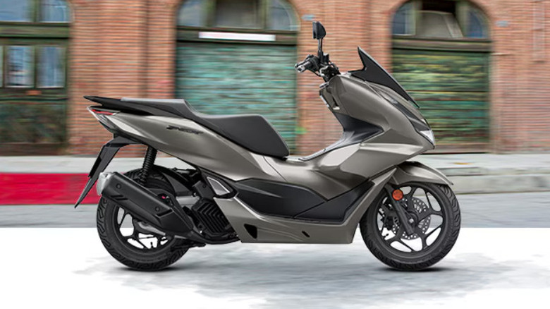 grey and black Honda PCX150 motorcycle